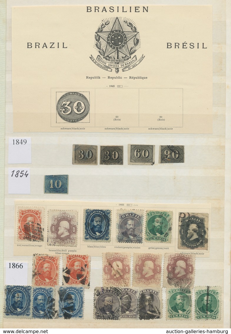 Brasilien: 1849-1996, Dublettenpartie In Einem Einsteckbuch Mit U.a Viel älterem Material Ab Kaiserr - Used Stamps