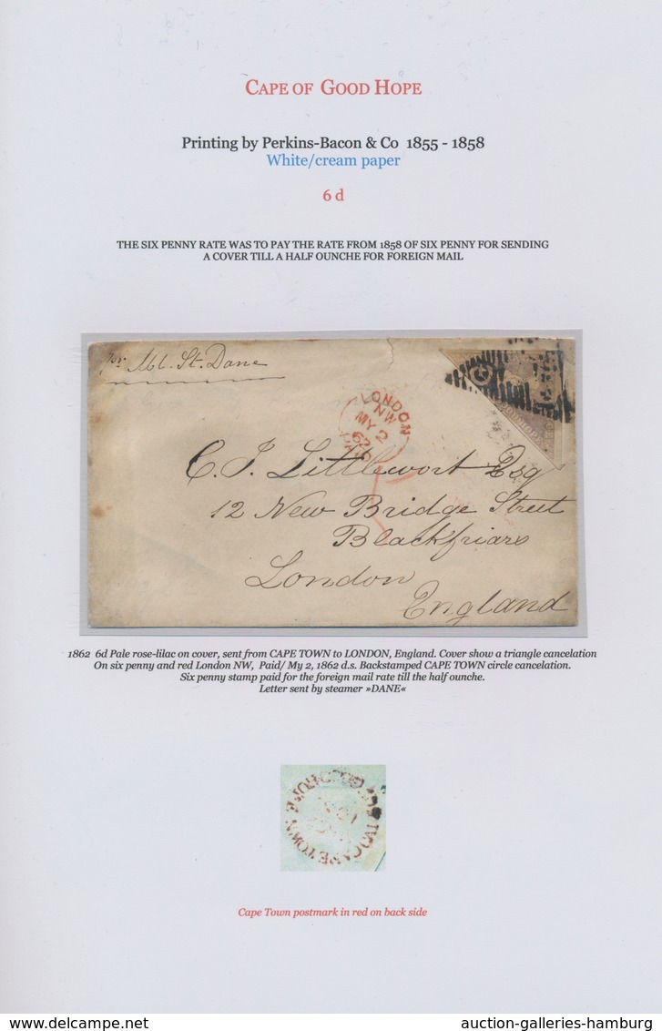 Kap Der Guten Hoffnung: 1853-1864: Exhibition Collection Of More Than 160 Stamps, Including 67 Trian - Cape Of Good Hope (1853-1904)