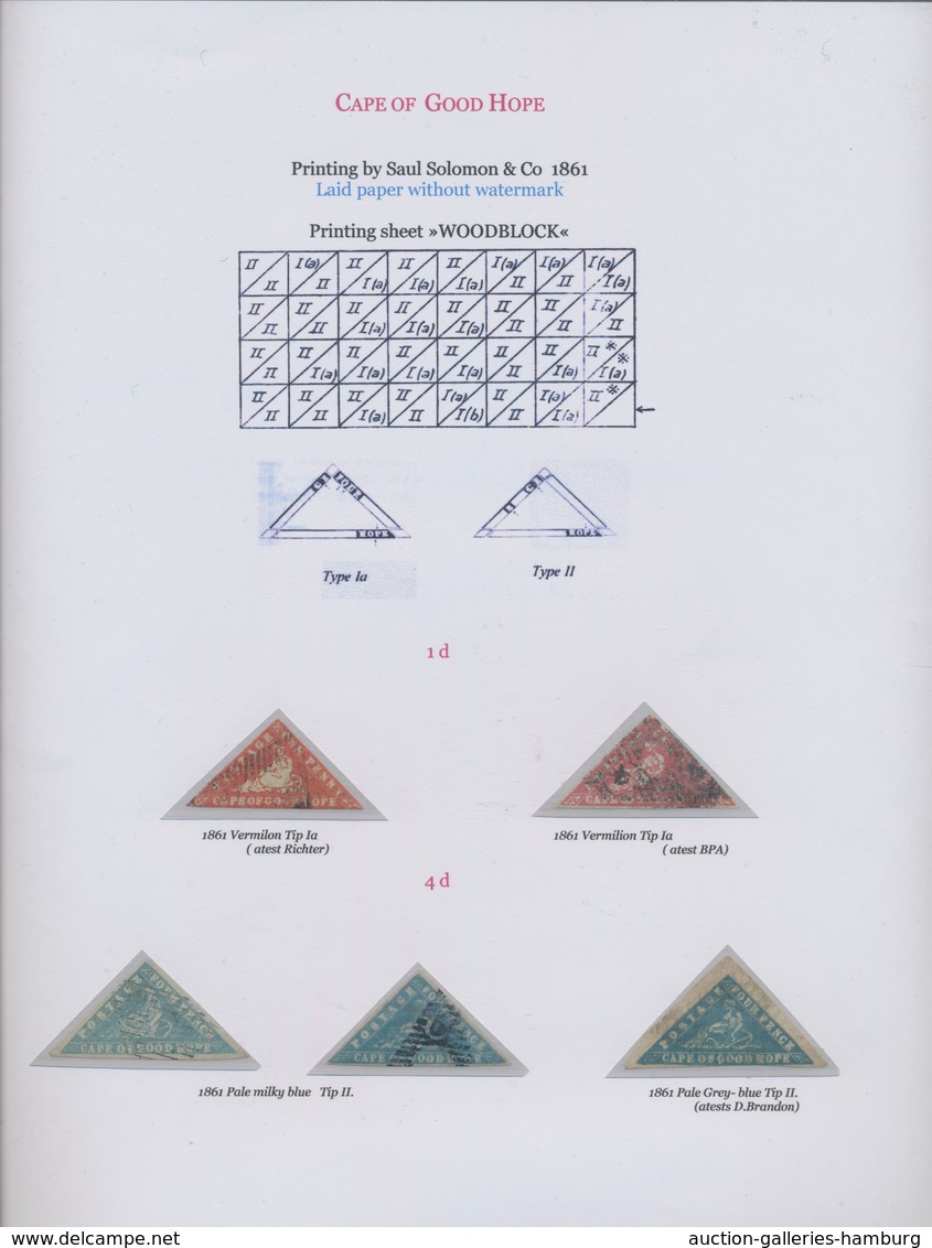 Kap der Guten Hoffnung: 1853-1864: Exhibition collection of more than 160 stamps, including 67 Trian