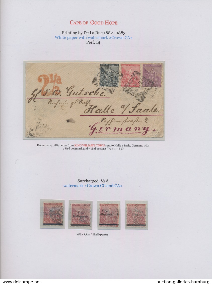 Kap der Guten Hoffnung: 1853-1864: Exhibition collection of more than 160 stamps, including 67 Trian