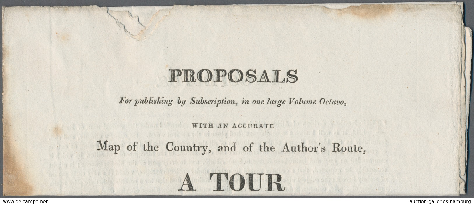 Marokko: 1812/1957, Unusual Accumulation, Starting With An Announcement For A Book Written By An Eng - Cartas & Documentos