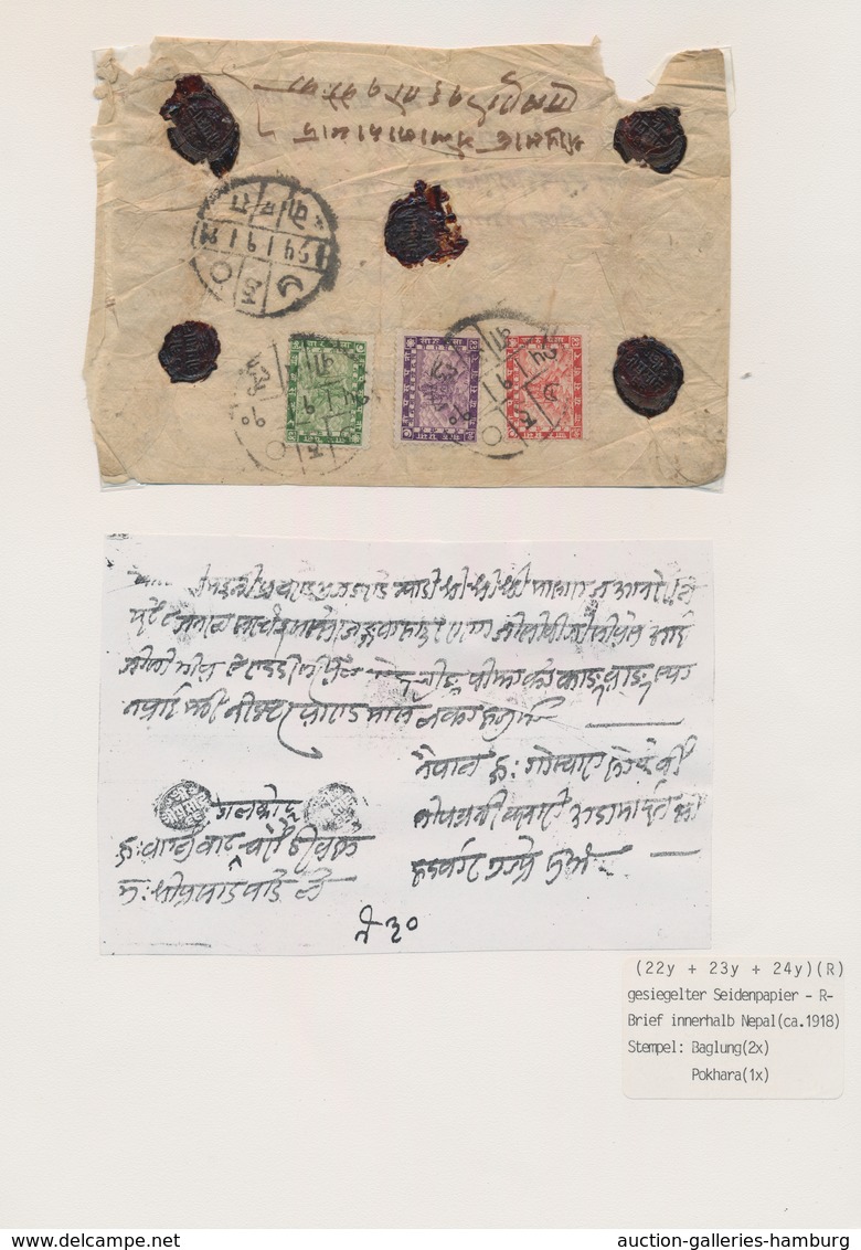 Nepal: 1907 – 1920, Nice Collection Including The Transitional Period Of The First Issue From The Sr - Nepal