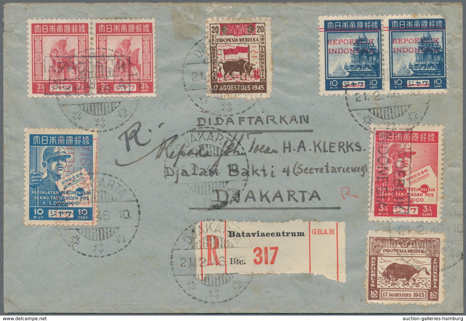 Niederländisch-Indien: 1941/1948, Very Useful Lot Of 20 Covers And Cards Containing 15 From The Time - Netherlands Indies