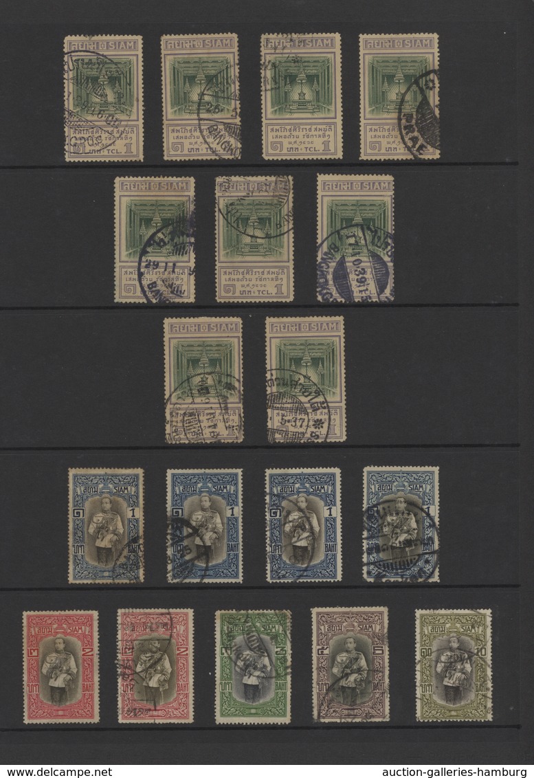 Thailand: 1883-modern, Collection of mint and used stamps from first issue, including some 1889-94 P