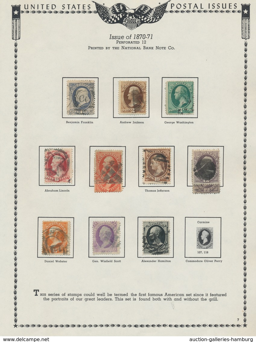 Vereinigte Staaten von Amerika: 1851-1959, mainly used special collection in a Minkus album, contain