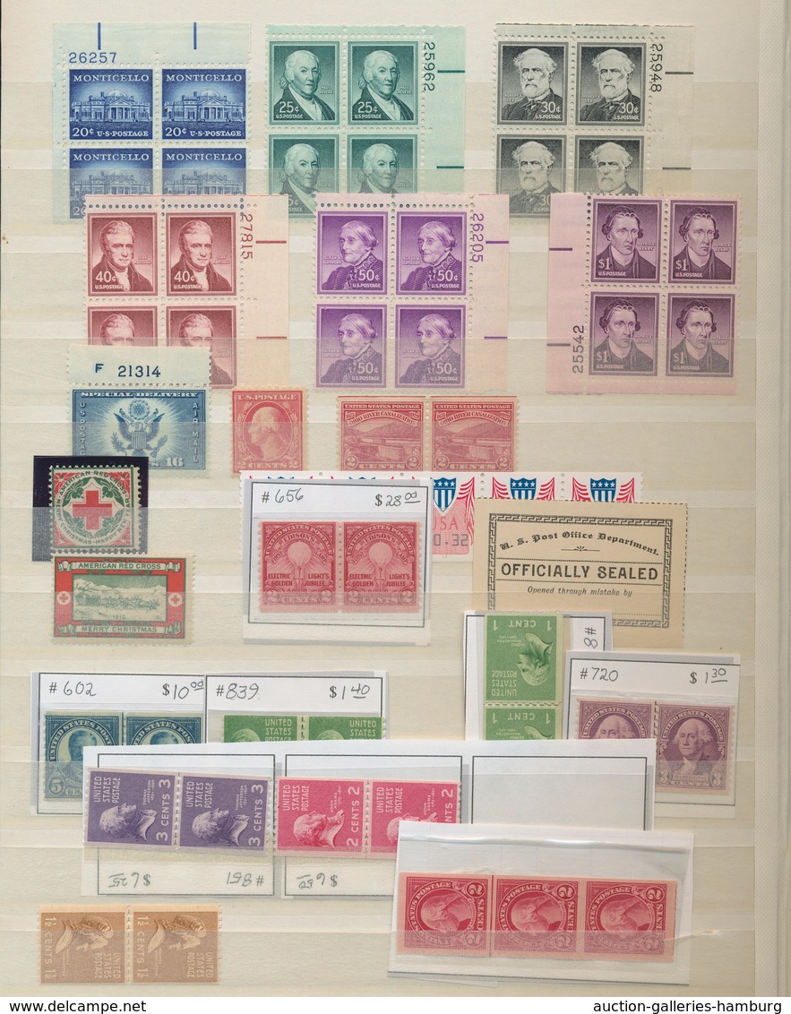 Vereinigte Staaten Von Amerika: 1892-2006, Large Lot Of About 1.000 Predominantly MNH Stamps With Fo - Gebraucht