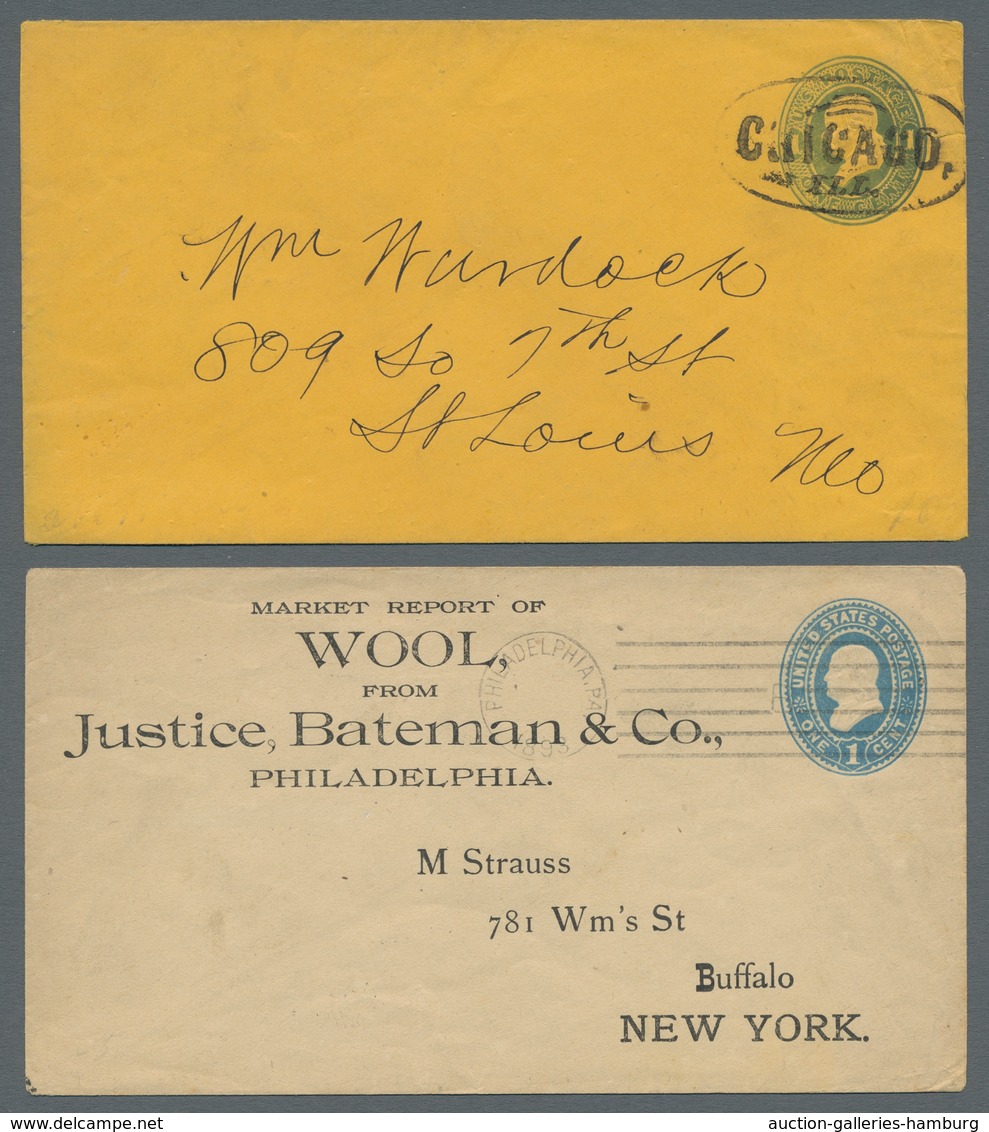 Vereinigte Staaten Von Amerika - Ganzsachen: 1871-1934, Bestand Von über 90 Gebrauchten Und Ungebrau - Otros & Sin Clasificación