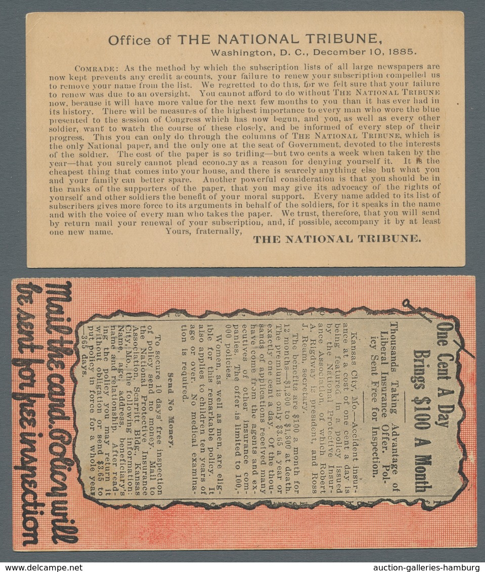 Vereinigte Staaten von Amerika - Ganzsachen: 1871-1934, Bestand von über 90 gebrauchten und ungebrau