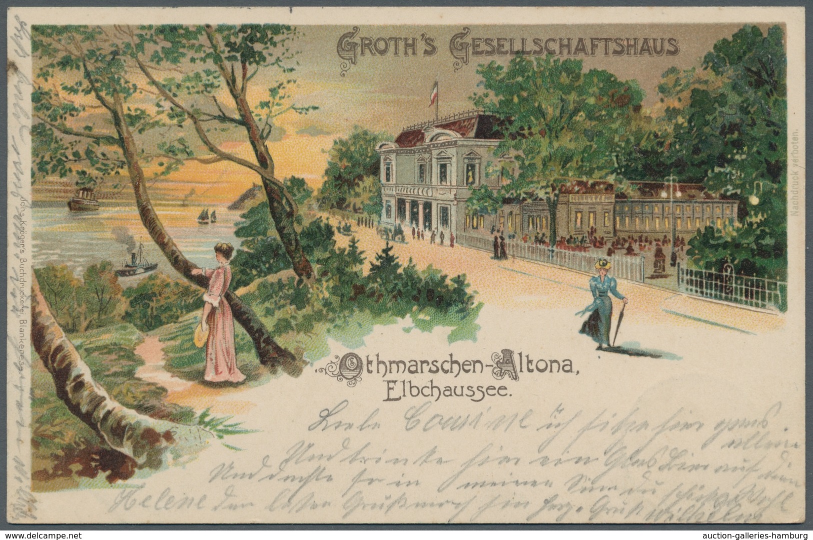 Ansichtskarten: Hamburg: ELBVORORTE; 1900-1967, Sammlung Von 112 Ansichtskarten In Einem Selbstgesta - Other & Unclassified