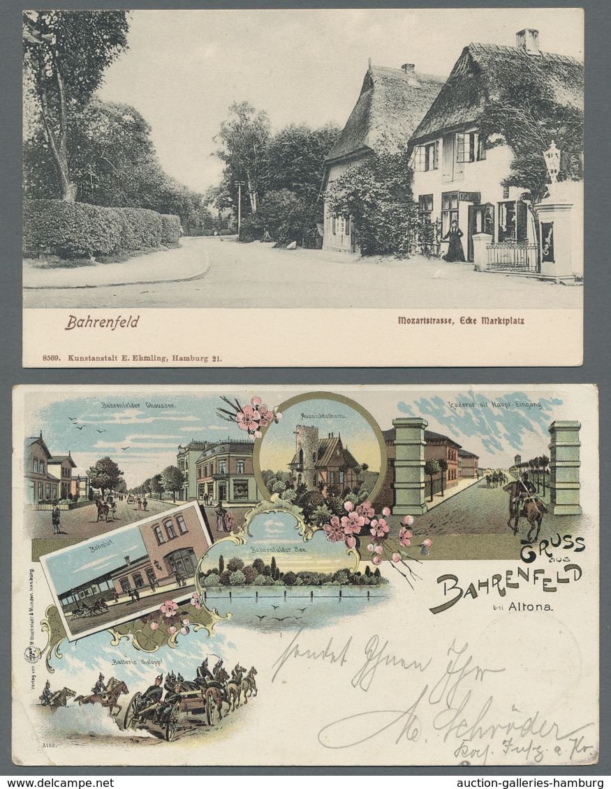 Ansichtskarten: Hamburg: ELBVORORTE; 1900-1967, Sammlung von 112 Ansichtskarten in einem selbstgesta