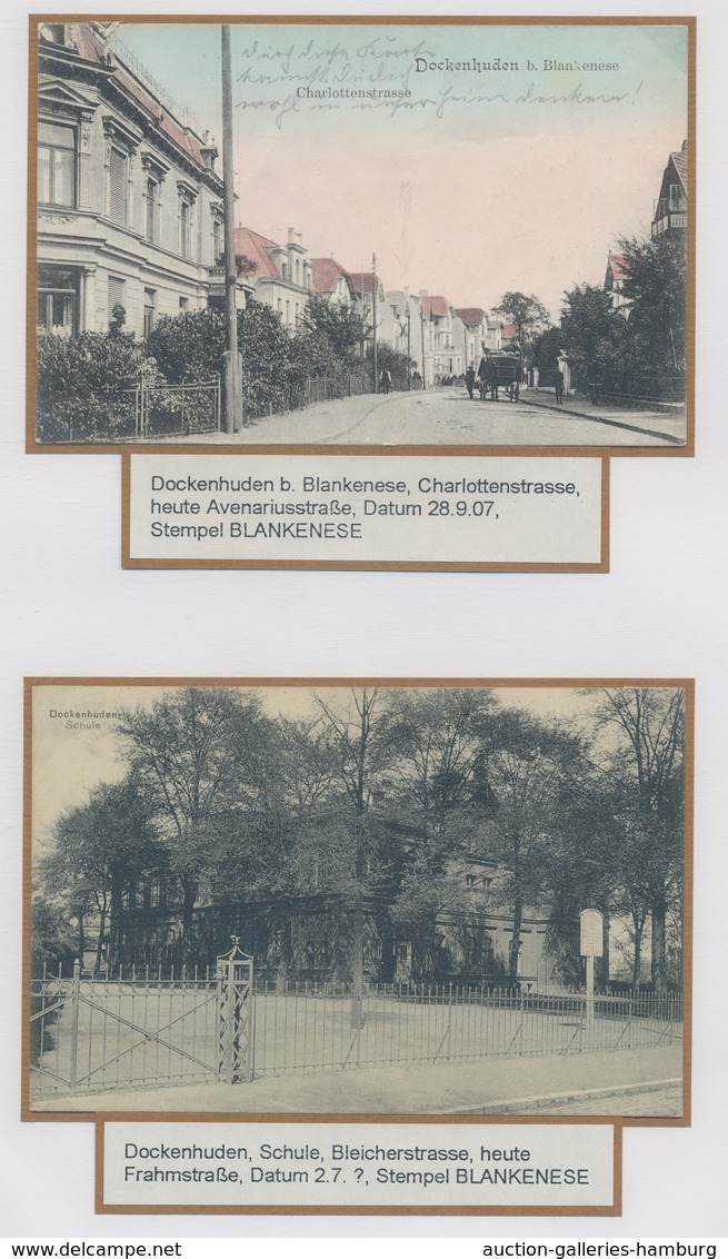 Ansichtskarten: Hamburg: BLANKENESE und DOCKENHUDEN; 1894-1963, Sammlung von 83 Ansichtskarten in ei