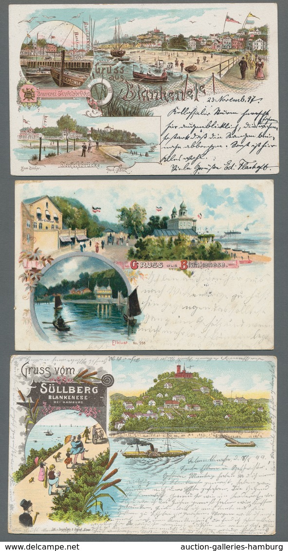 Ansichtskarten: Hamburg: BLANKENESE und DOCKENHUDEN; 1894-1963, Sammlung von 83 Ansichtskarten in ei