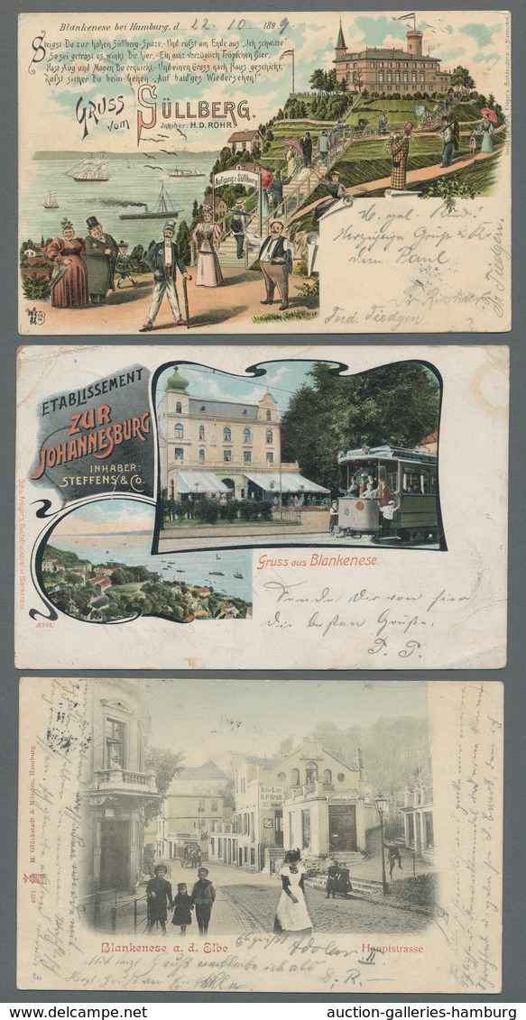 Ansichtskarten: Hamburg: BLANKENESE und DOCKENHUDEN; 1894-1963, Sammlung von 83 Ansichtskarten in ei