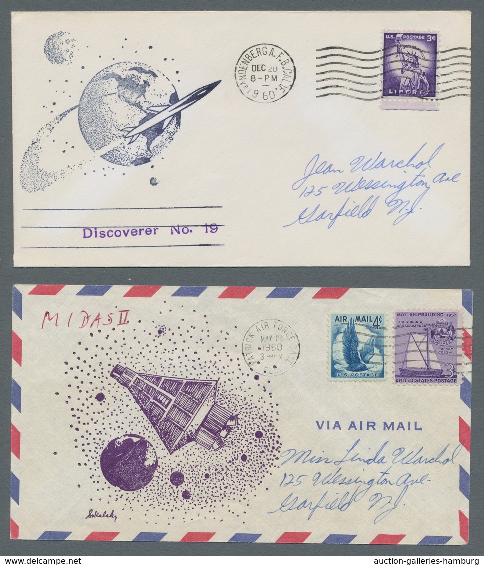 Thematik: Raumfahrt / Astronautics: 1960-63, 20 Franked Covers Of Different Satellites, Many Militar - Otros & Sin Clasificación