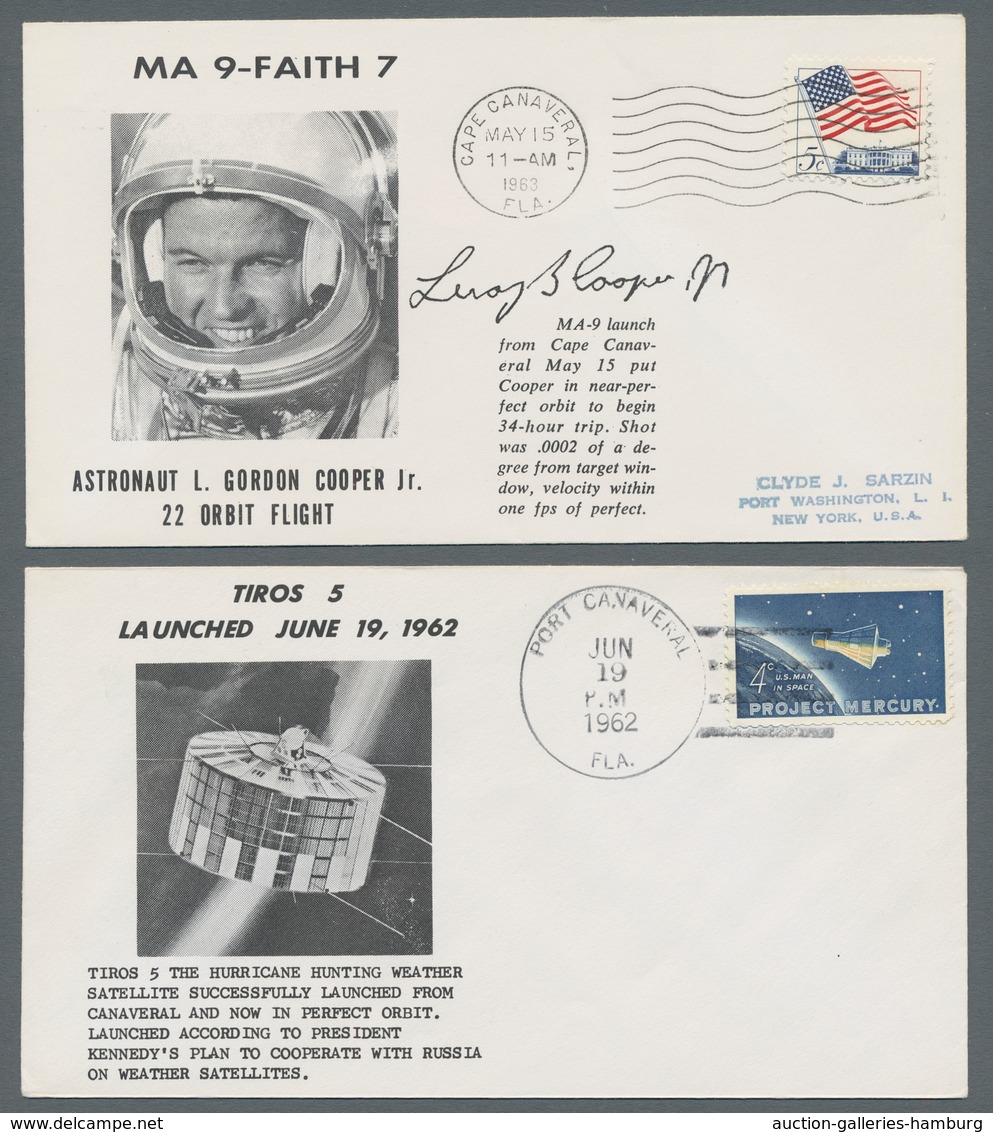 Thematik: Raumfahrt / Astronautics: 1960-63, 20 Franked Covers Of Different Satellites, Many Militar - Other & Unclassified