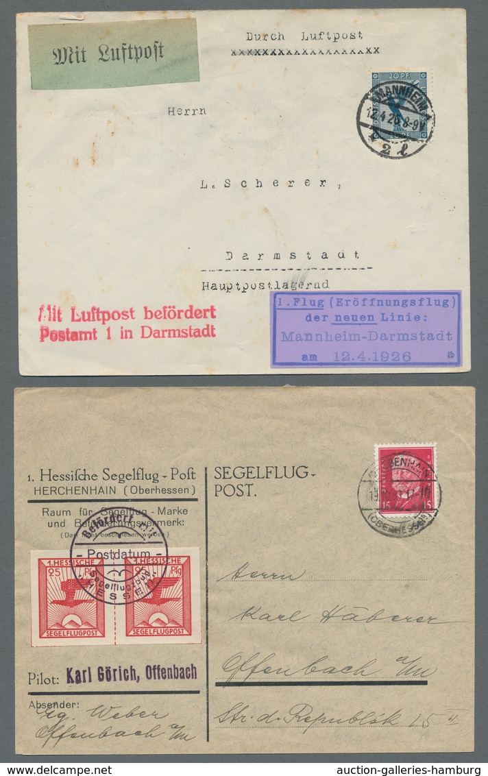 Flugpost Deutschland: 1912-1940, Beachtenswerte Sammlung Von 29 Flugpostbelegen In Einem Album Mit U - Correo Aéreo & Zeppelin