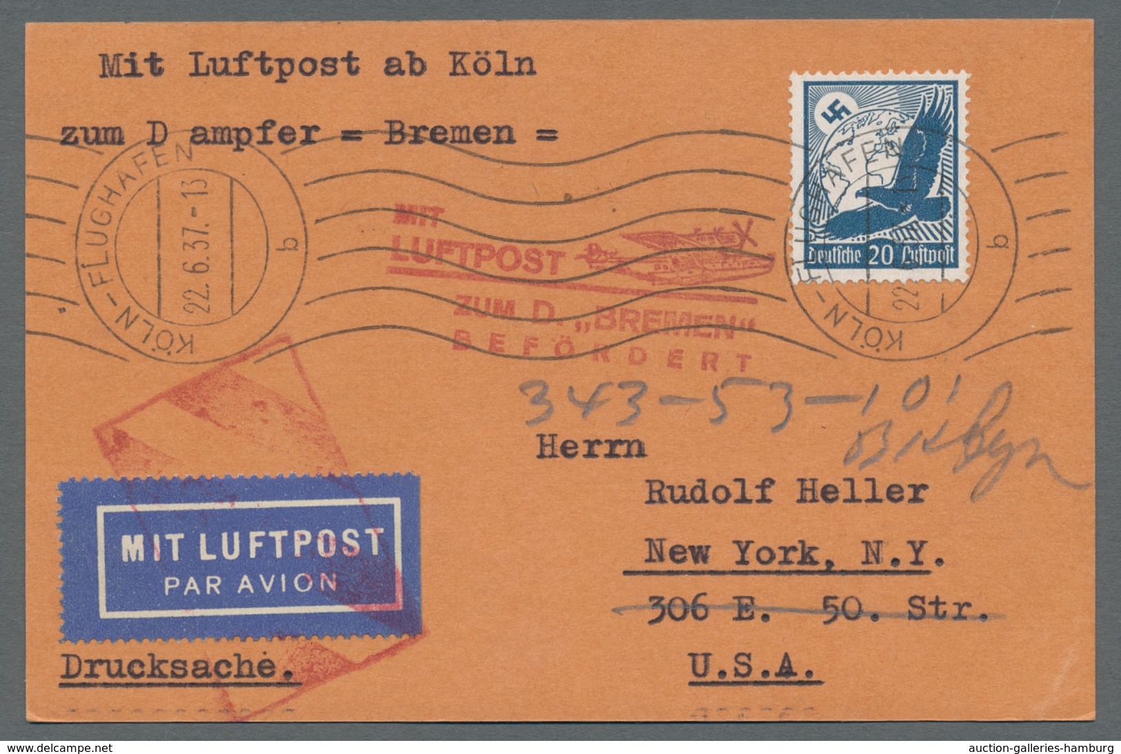 Flugpost Deutschland: 1912-1940, Beachtenswerte Sammlung Von 29 Flugpostbelegen In Einem Album Mit U - Airmail & Zeppelin