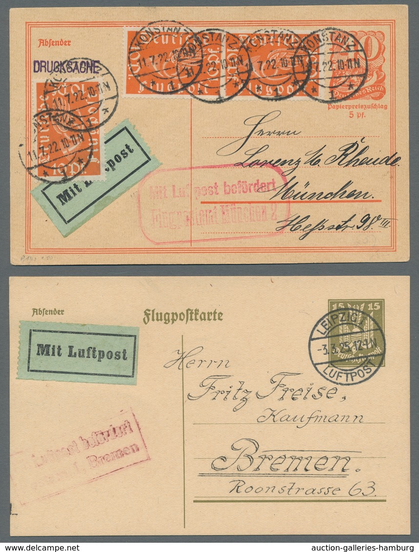 Flugpost Deutschland: 1920-1936, Sammlung Von 38 Belegen Welche Alle Mit Luftpostbestätigungsstempel - Correo Aéreo & Zeppelin