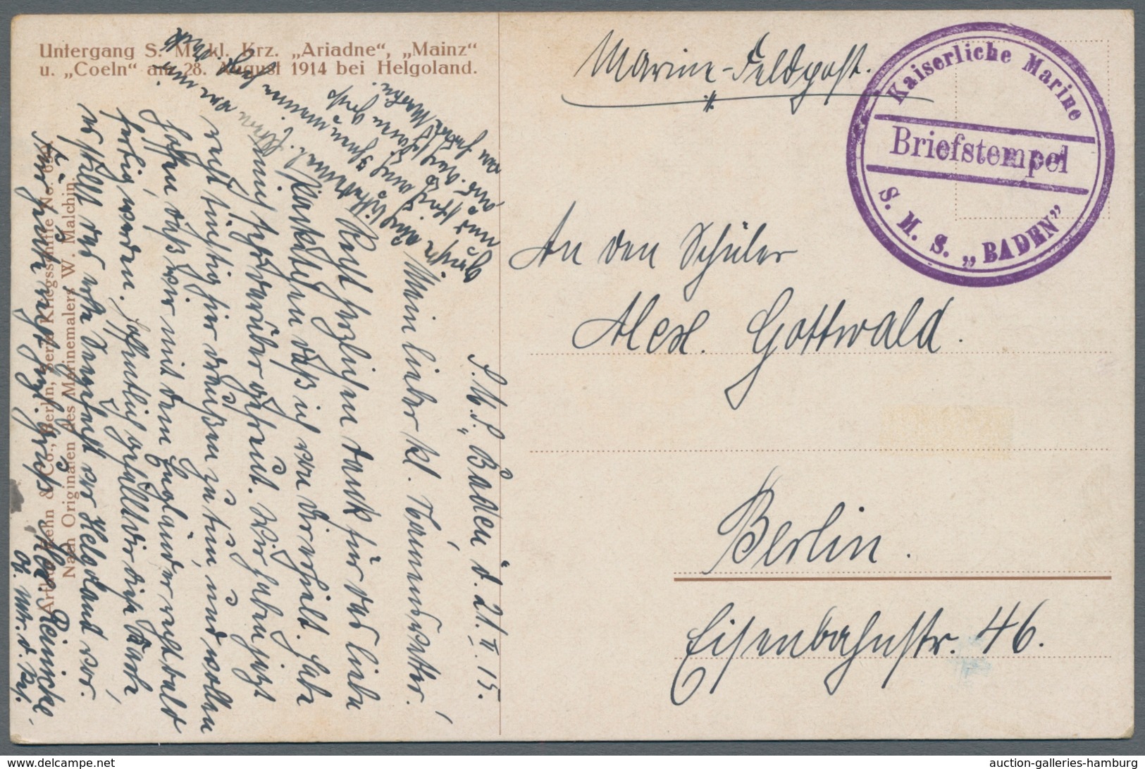 Schiffspost Deutschland: 1900-1937, Partie Von 13 Schiffspostbelegen (teils Ansichtskarten) Mit U.a. - Cartas & Documentos