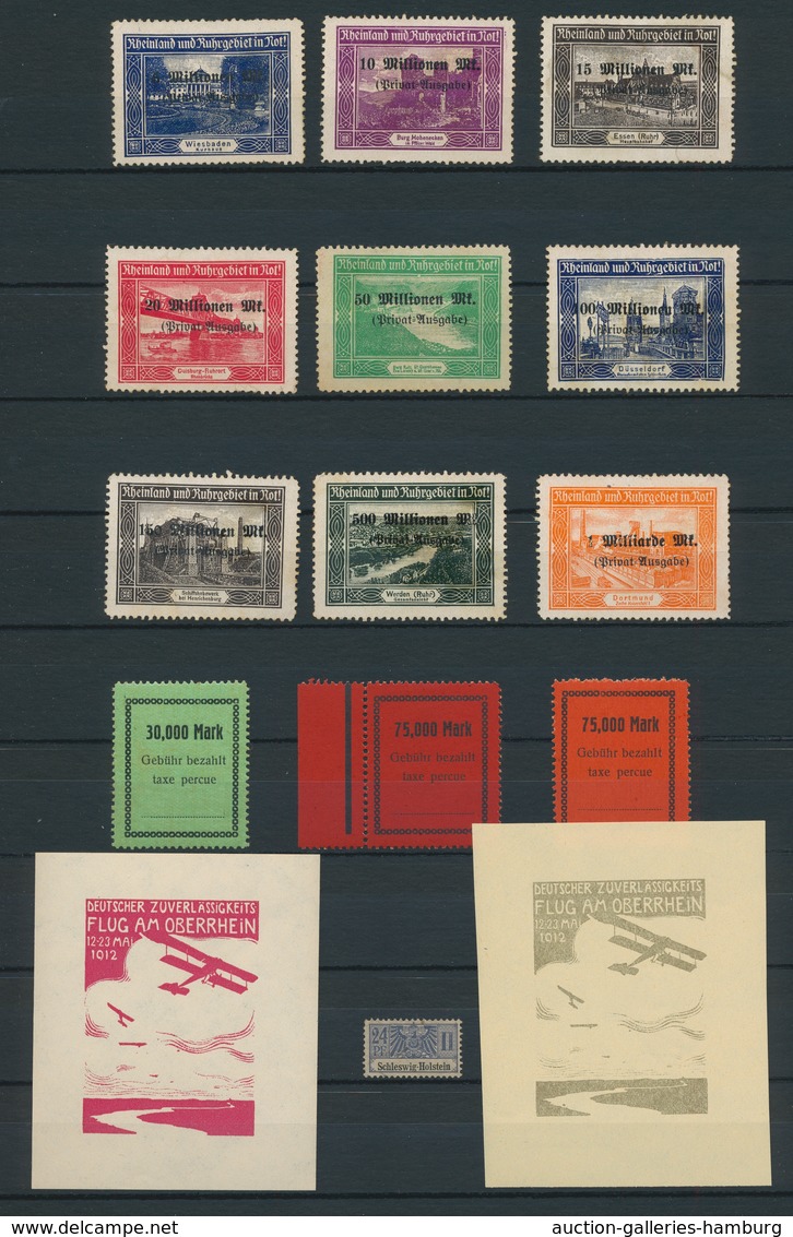 Fiskalmarken: 1890-1940 (ca.), Partie In Einem Steckalben Mit U.a. Einigen Privatpostmarken Von Hamb - Altri & Non Classificati