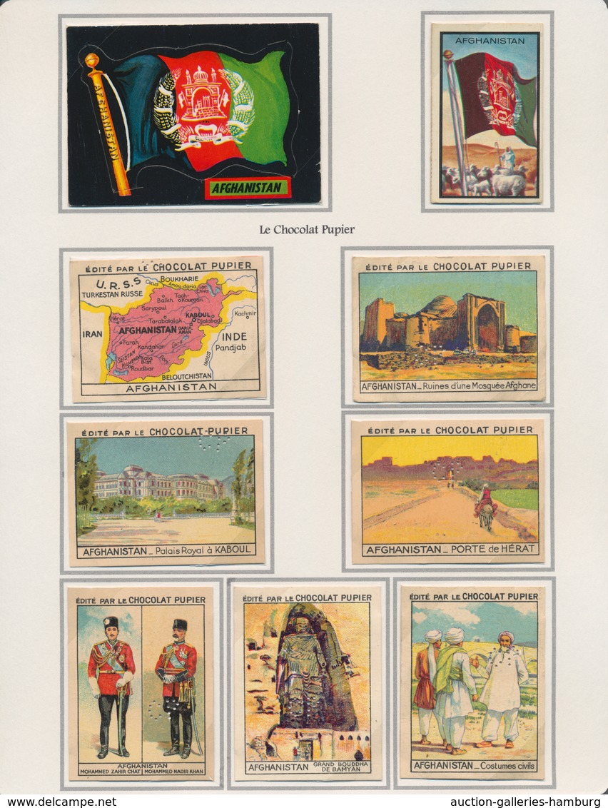 Vignetten: AFGHANISTAN, 1880-1956 (ca.), Schöne Und Nostalgische Sammlung Von 36 Sammelbildern Und W - Vignetten (Erinnophilie)
