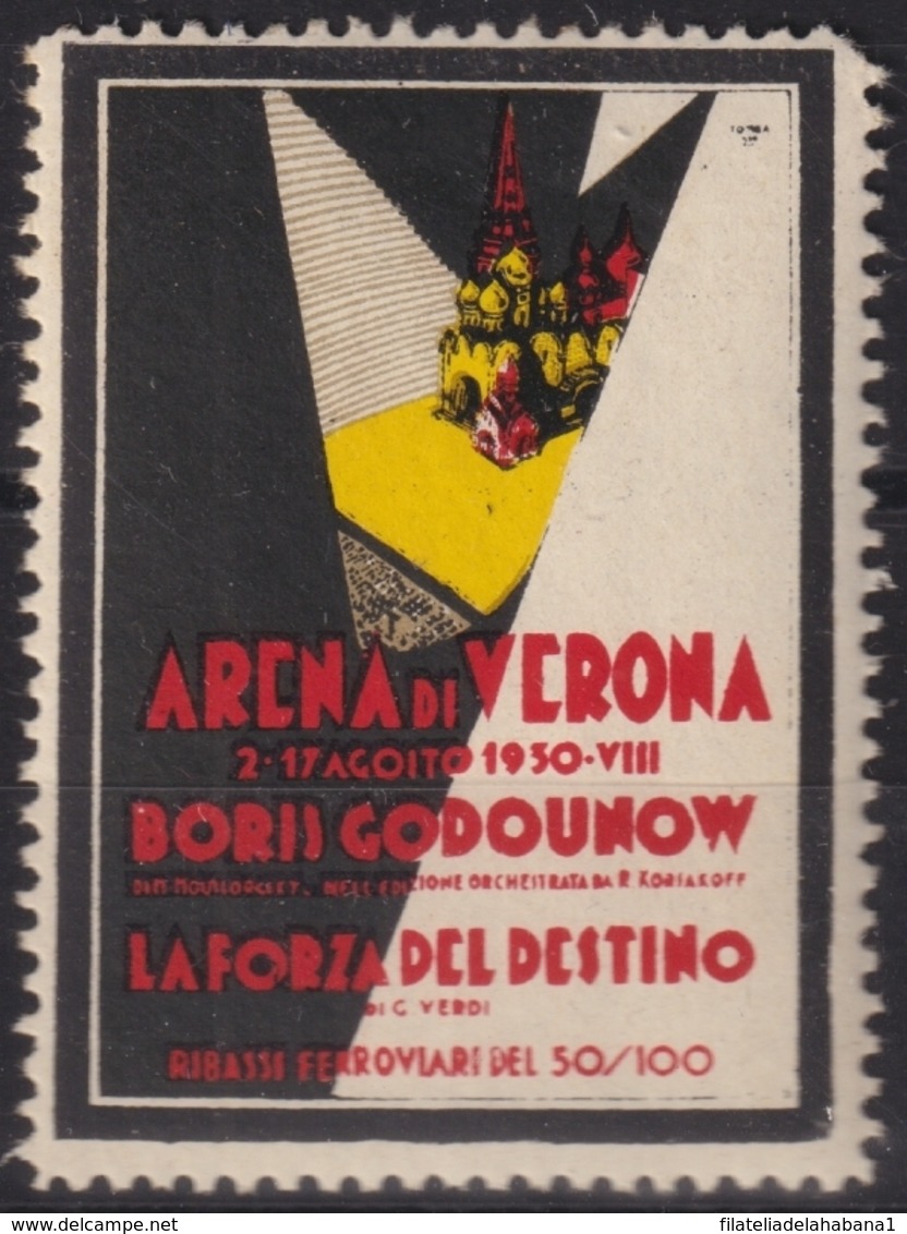 F-EX16620 ITALY ITALIA CINDERELLA 1930 OPERA ARENA DE VERONA, BORIS GODUONOV. ORIGINAL GUM - Ohne Zuordnung