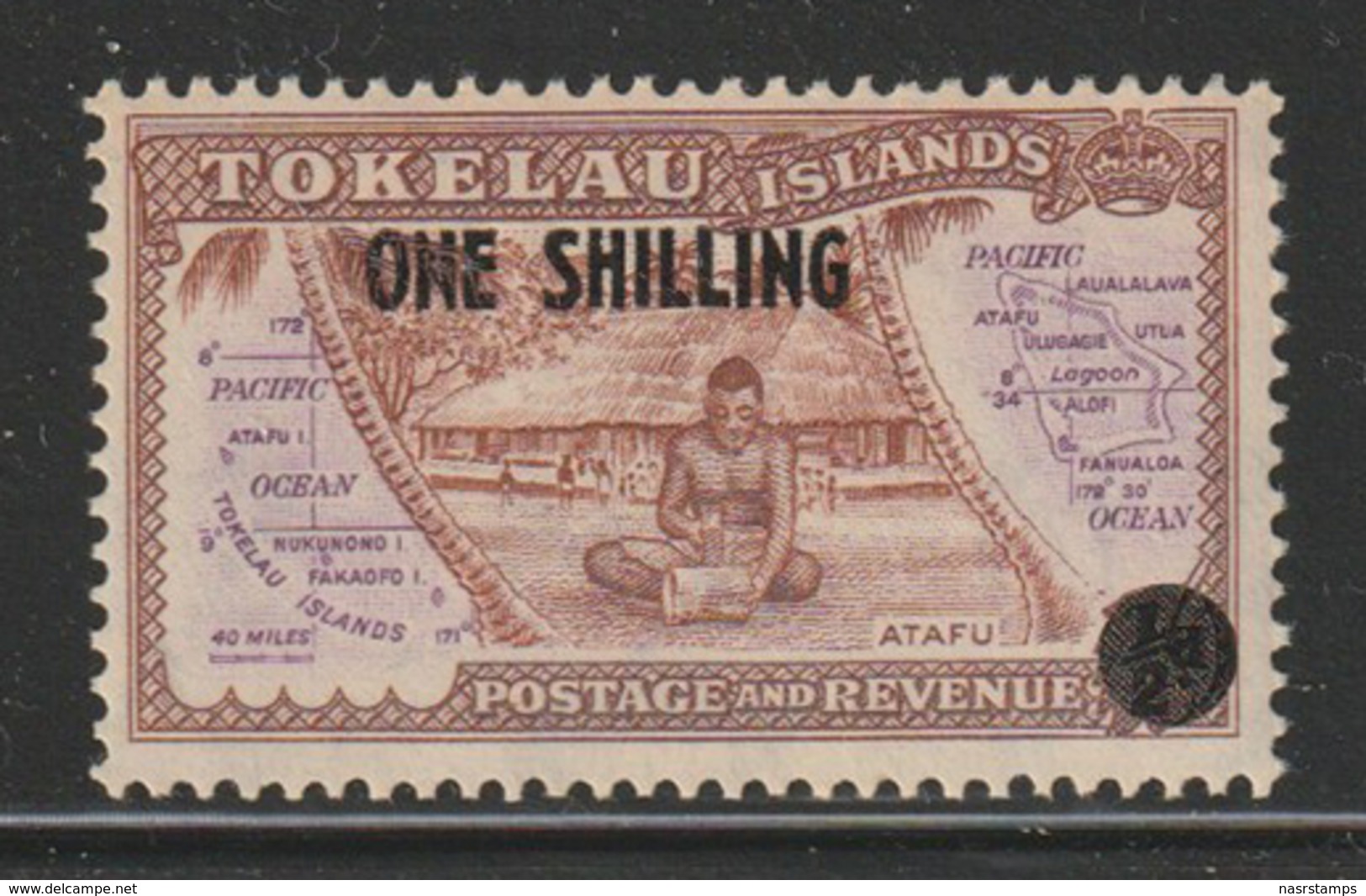 TOKELAU - 1956 - ( Map & Scene On Atafu - Surcharged ) - MNH** - Tokelau