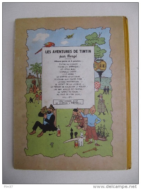 HERGE -  Les Aventures De TINTIN -  Au Pays De L'Or Noir - 1950 E.O. - Hergé