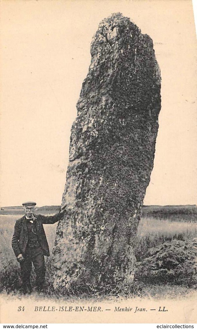 Belle Ile En Mer       56      Sauzon  Le Menhir Jean     (voir Scan) - Belle Ile En Mer