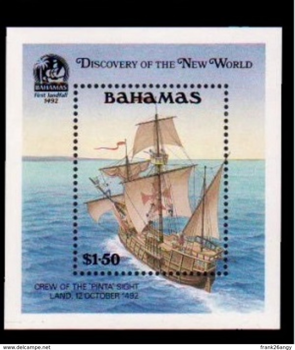 BAHAMAS - 1991, Discovery Of America S/s  Mi. B64 - Yv. B62 Serie Cpl. 1BF Nuovo** Gomma Integra - Bahamas (1973-...)