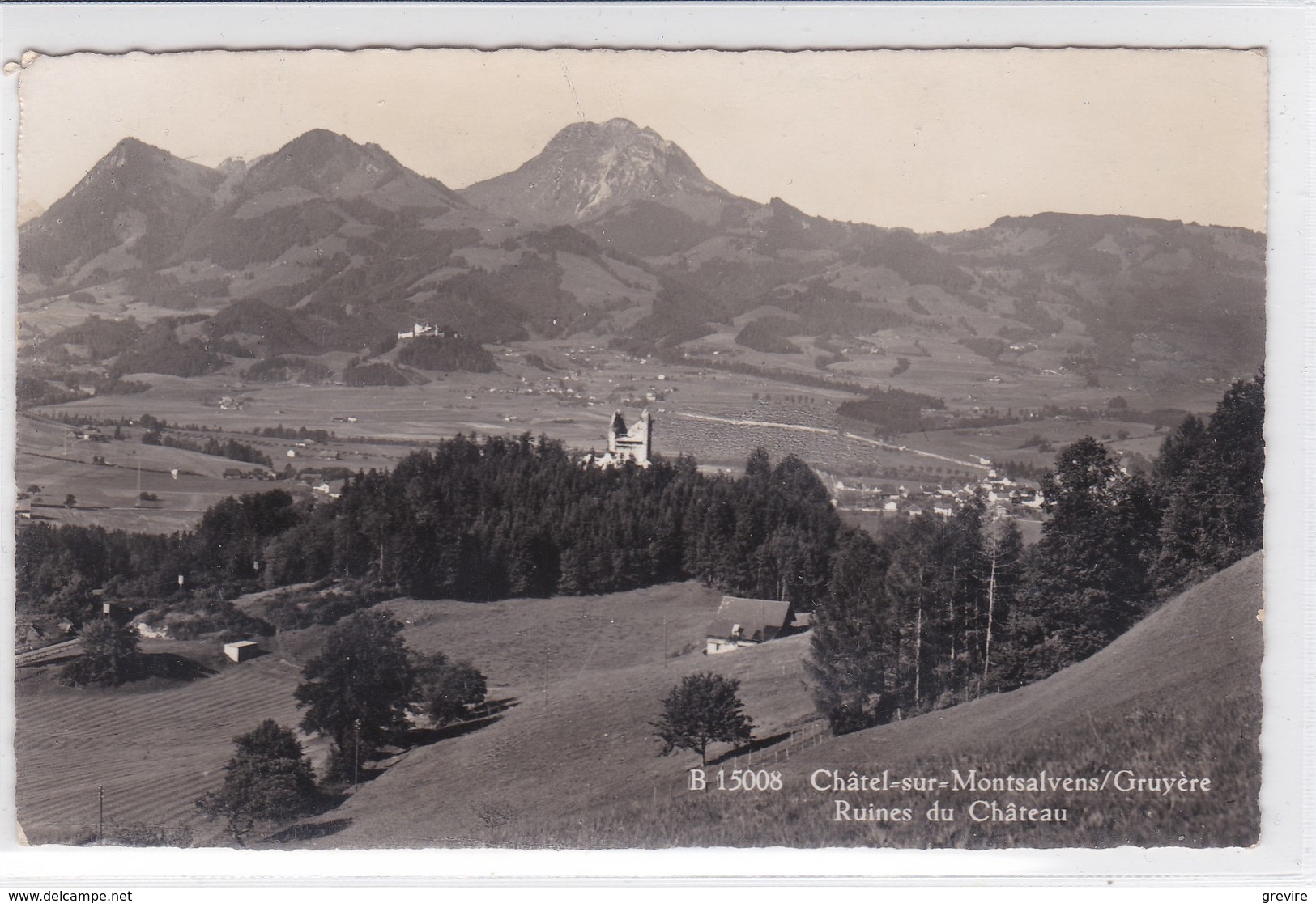 Châtel Sur Montsalvens Et Le Moléson. Ruines Du Château - Châtel-sur-Montsalvens