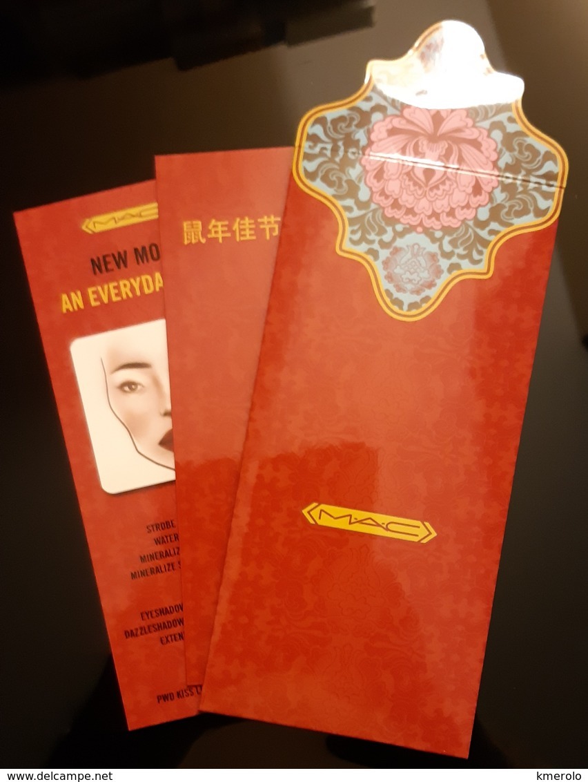 MAC Cosmetique Chinese Happy NEW YEAR'S 2 Cartes + Enveloppe - Modernes (à Partir De 1961)