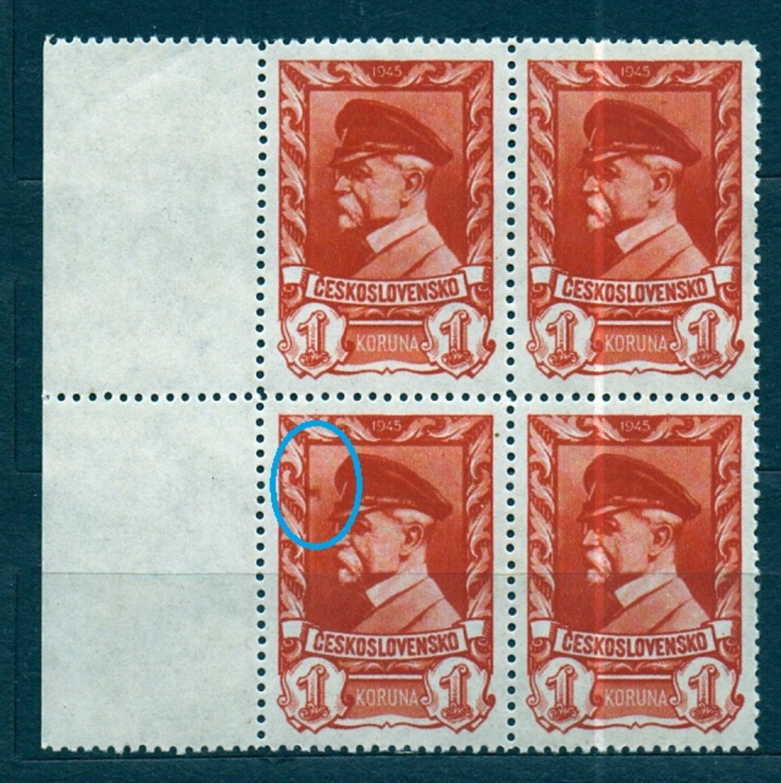 Michel: 437 ** MNH - Plate Law Nr: 91 - Abarten Und Kuriositäten