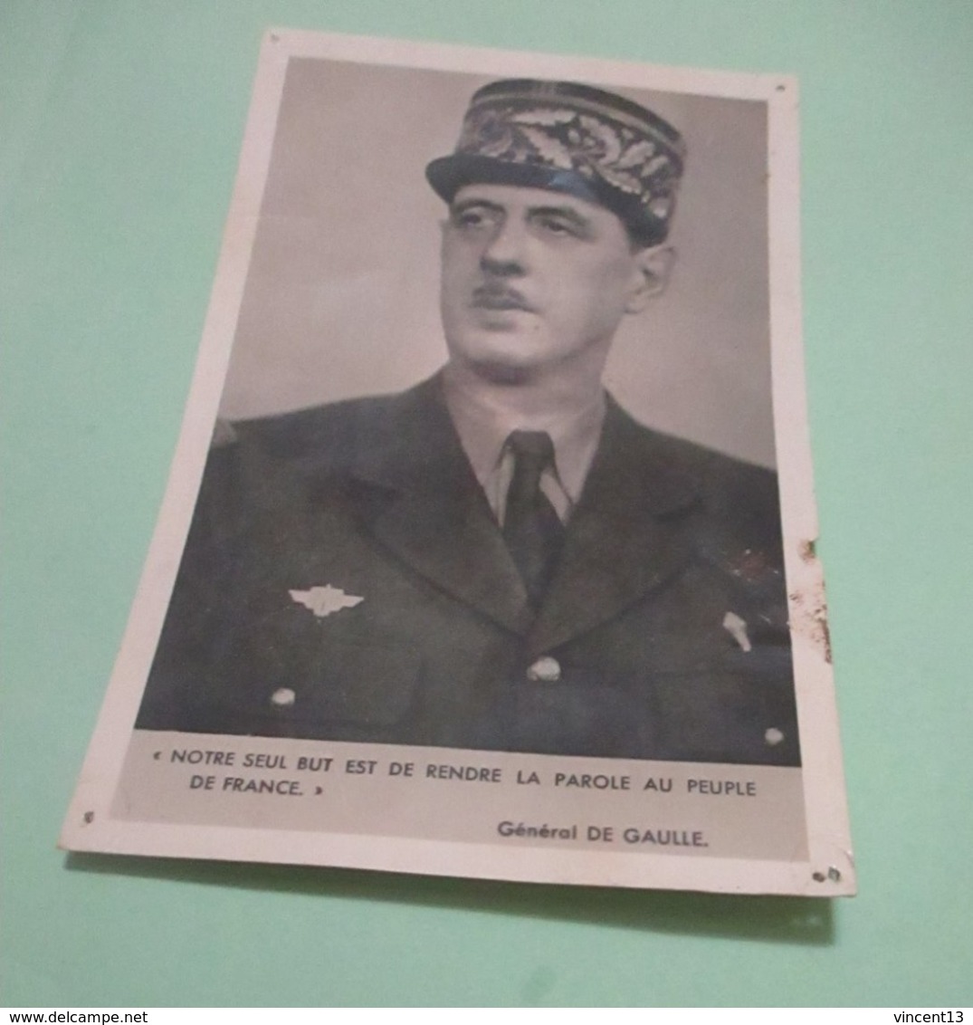Carte Postale Photo Gl De Gaulle En L 'état - Personnages