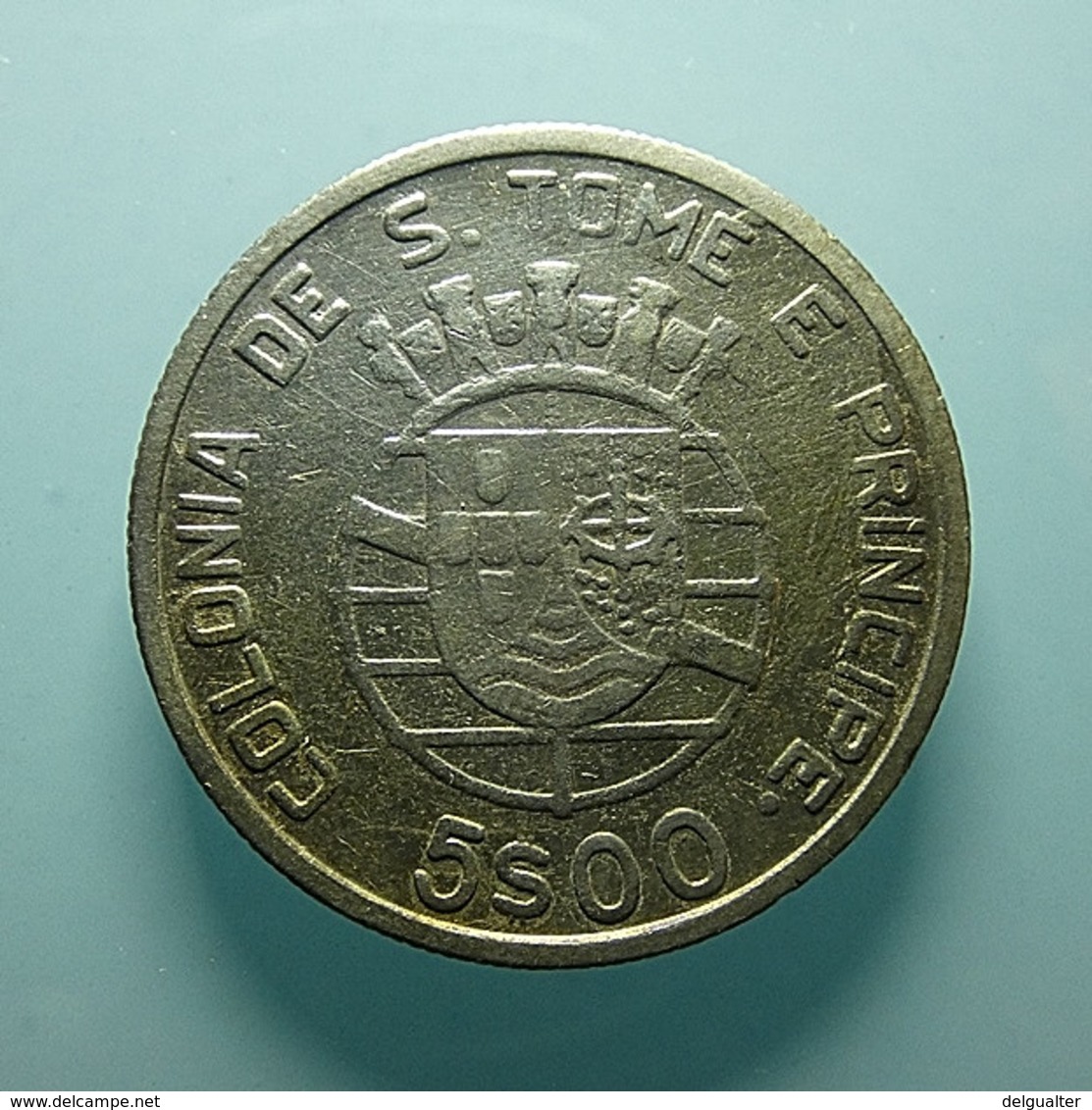 Portuguese S. Tomé E Príncipe 5 Escudos 1939 Silver - Portugal