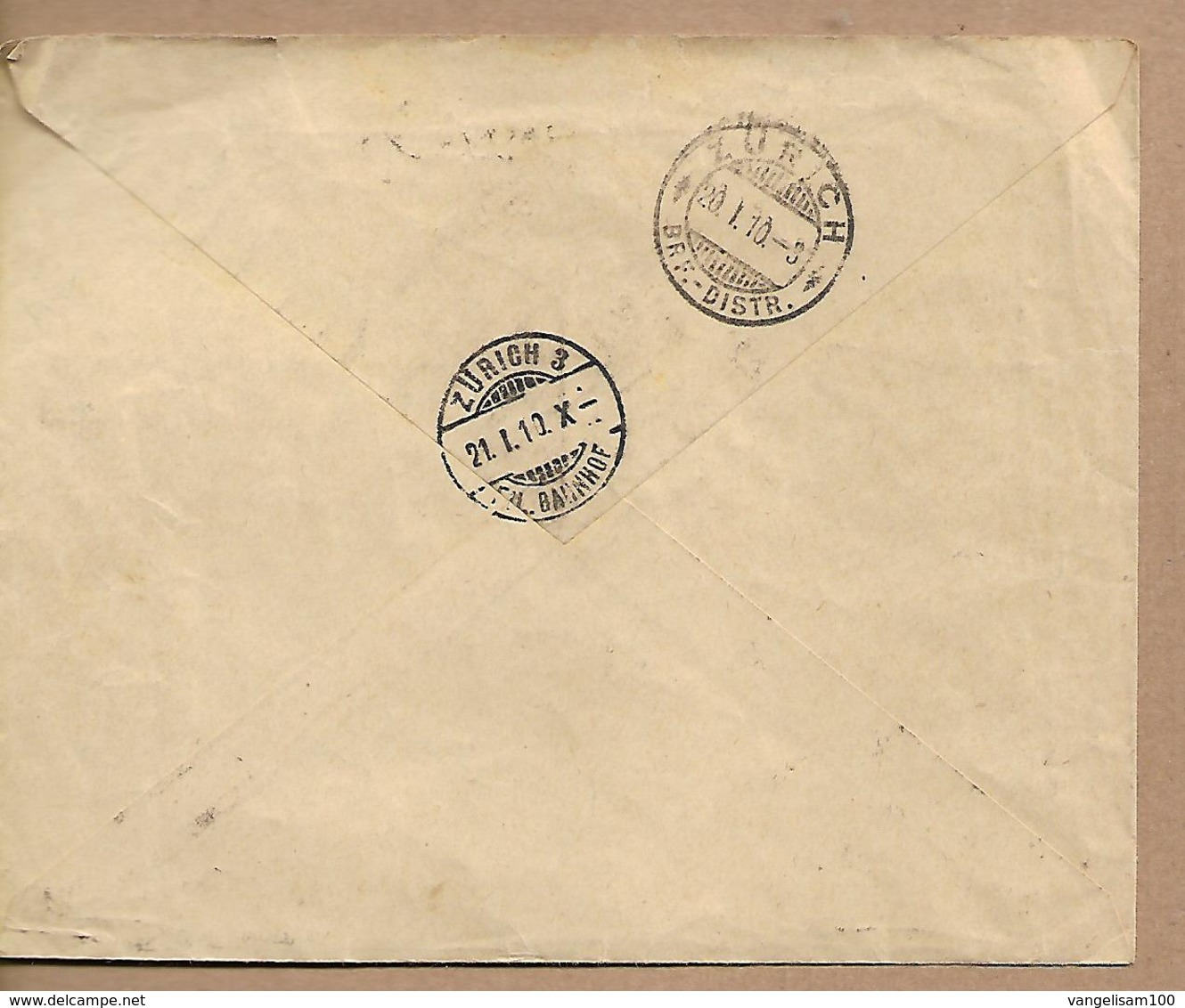 MALTA 1910 Cover Sent To Zurich 3 Stamps COVER USED - Malte (...-1964)