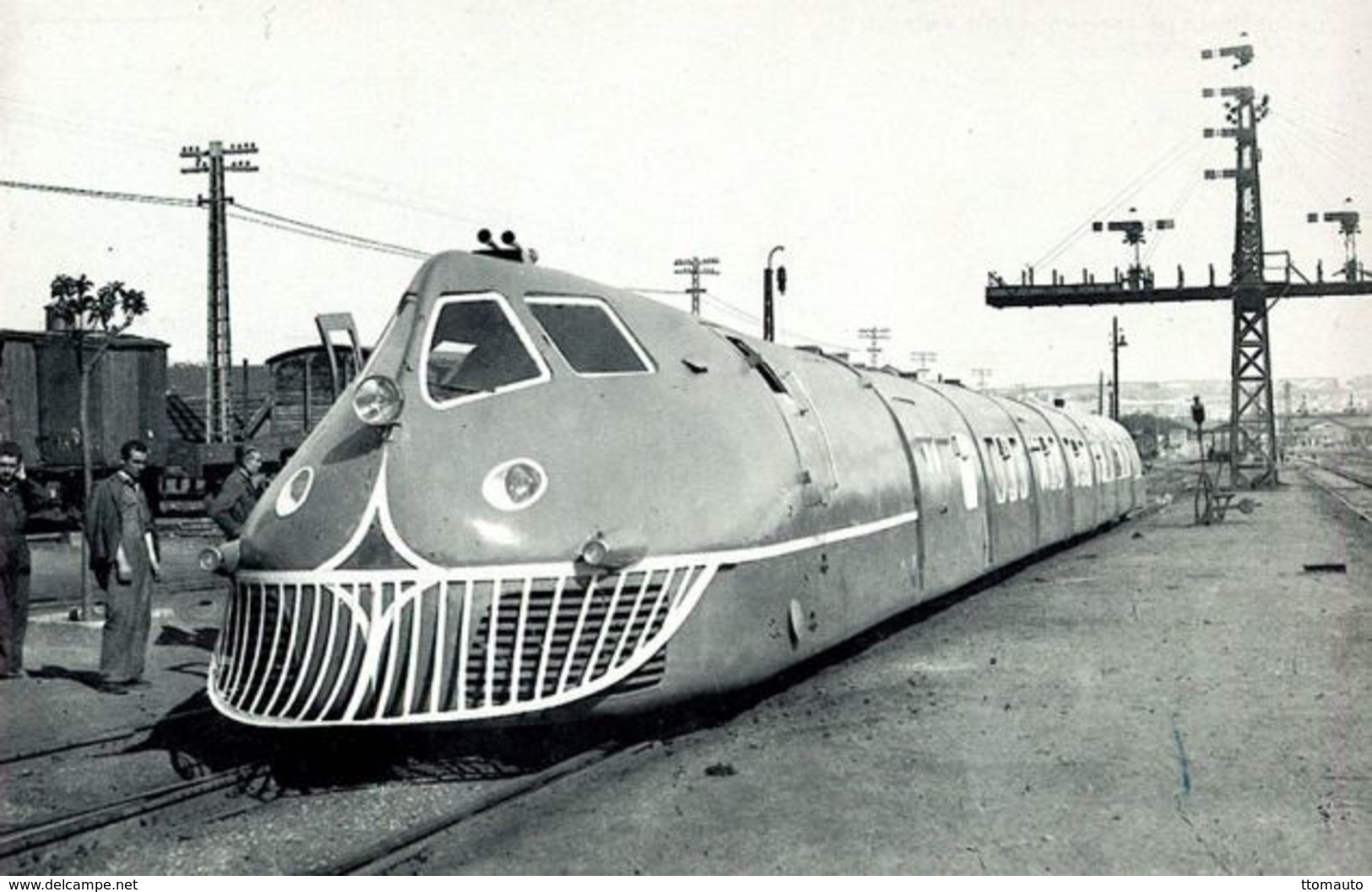Talgo Series I Prototype Train  -  Madrid-Guadalajara 1942  -  15x10cms PHOTO - Treni