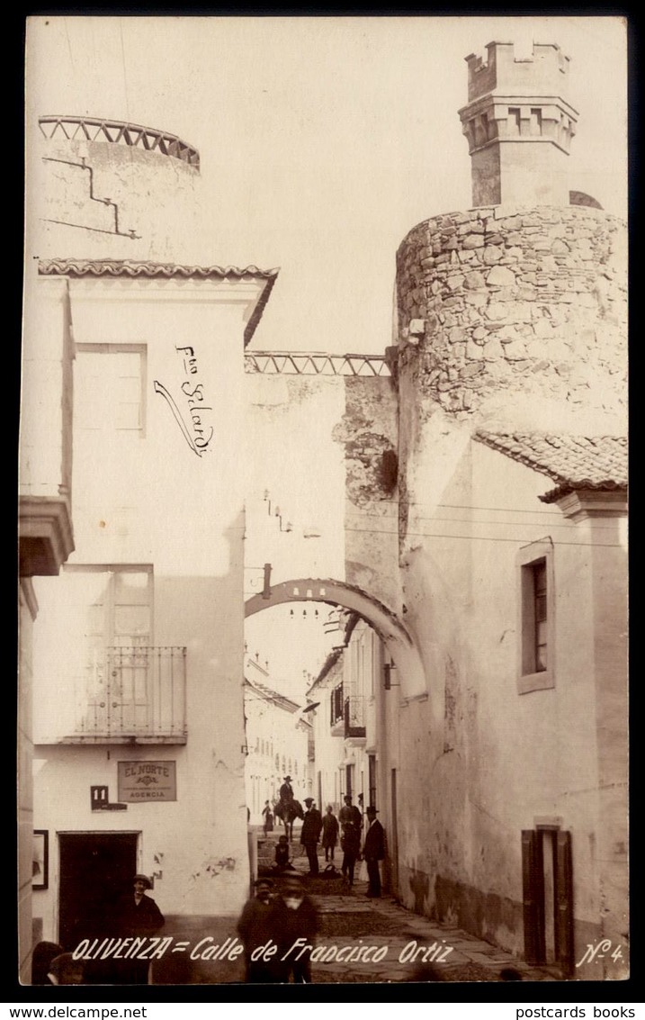 Postal Fotografico OLIVENÇA Calle De Francisco Ortiz ESPANHA. Tarjeta Postal Antigua OLIVENZA (Badajoz) ESPANA - Badajoz