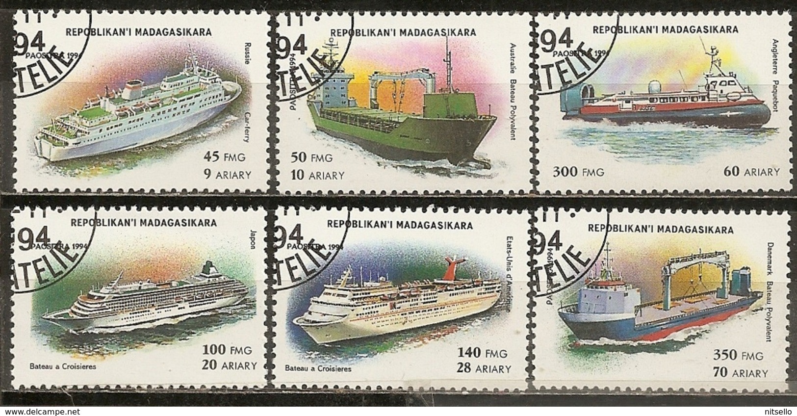 LOTE 1985  ///   (C046) MADAGASCAR 1994  BARCOS - Madagaskar (1960-...)