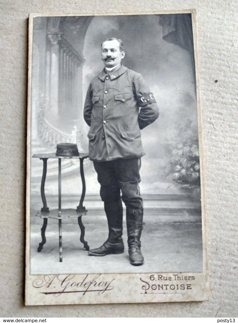 CDV Militaire Avec Brassard Noir Marqué G.C - 44 Sur Col - Photo Godefroy, Pontoise -  TBE - Krieg, Militär