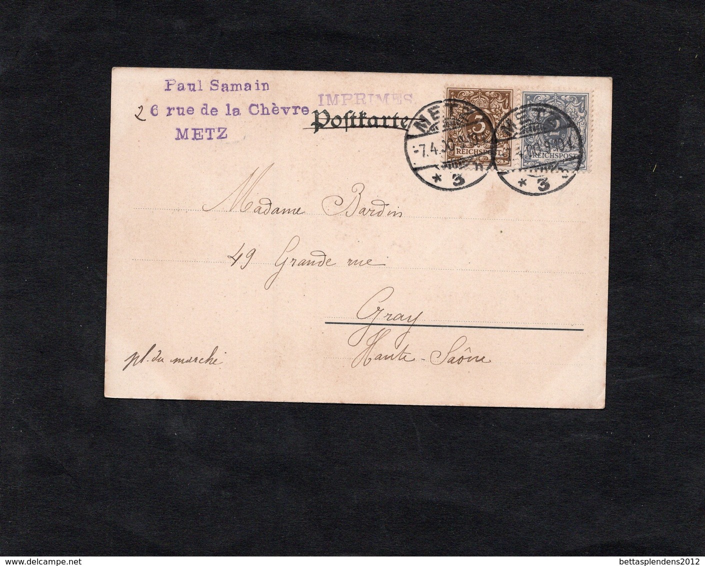 CPA 1901 - METZ - Porte St Thiébault - Théobaldsthor - Au Dos 2 Timbres Allemand - Metz