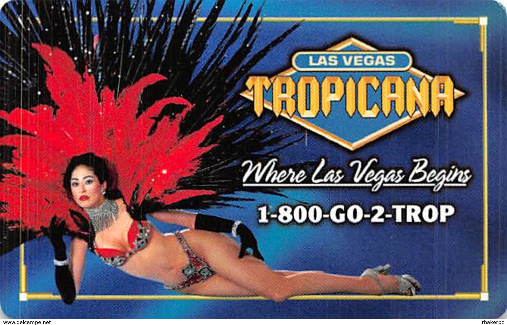 Phone Card From The Tropicana Casino In Las Vegas, NV - Tarjetas De Casino