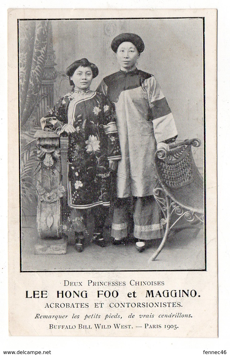 Deux Princesses Chinoise LEE HONG FOO Et MAGGINO, Acrobates Et Contorsionistes, Remarquez Les Petits Pieds ... (P28) - Cirque