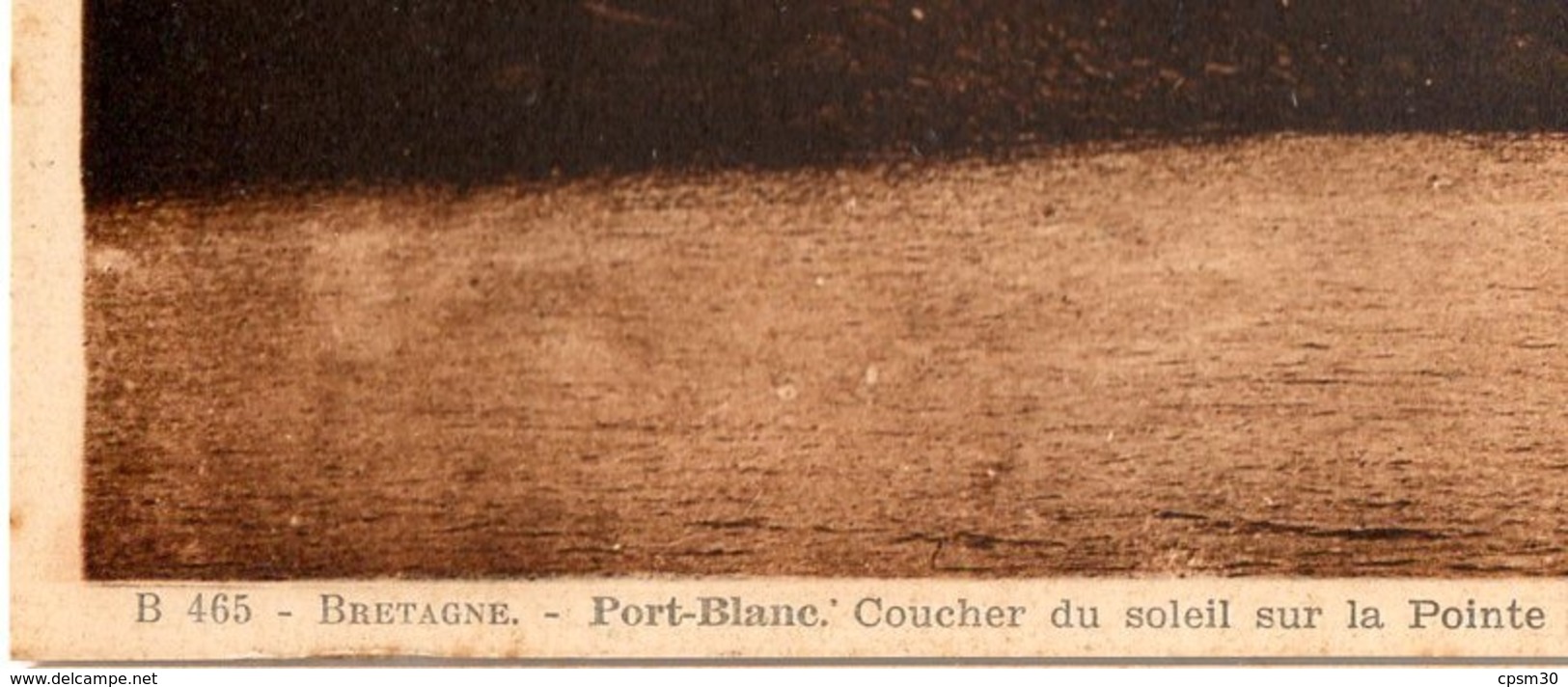 CP 22 Bretagne, Port-Blanc, Coucher De Soleil N° B465 édition Chocolat Cantaloup-Catala, Format 9.5 X 23 Cm - Autres & Non Classés