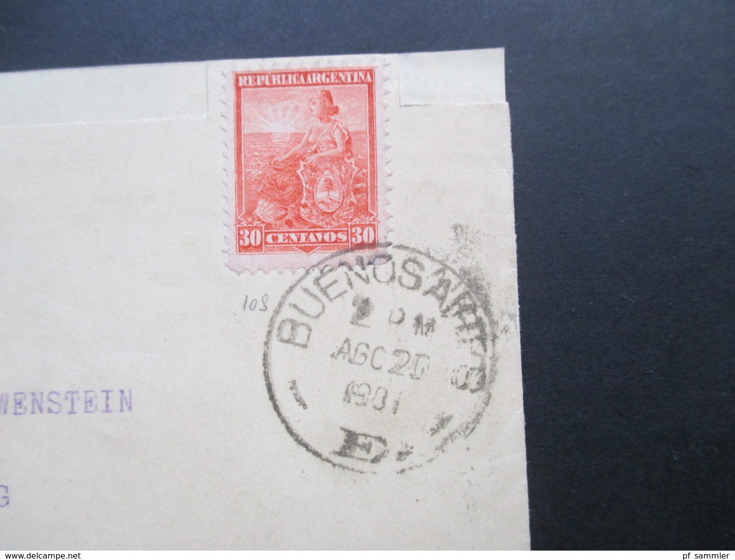 Argentinien 1901 Brief An Den Prinzen Von Löwenstein In Wertheim Freudenberg Schloss Langenzell Umschlag Mit Krone!! - Storia Postale