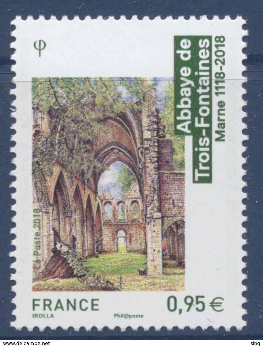 N° 5242 Abbaye De Trois-Fontaines Faciale 0,95 € - Unused Stamps