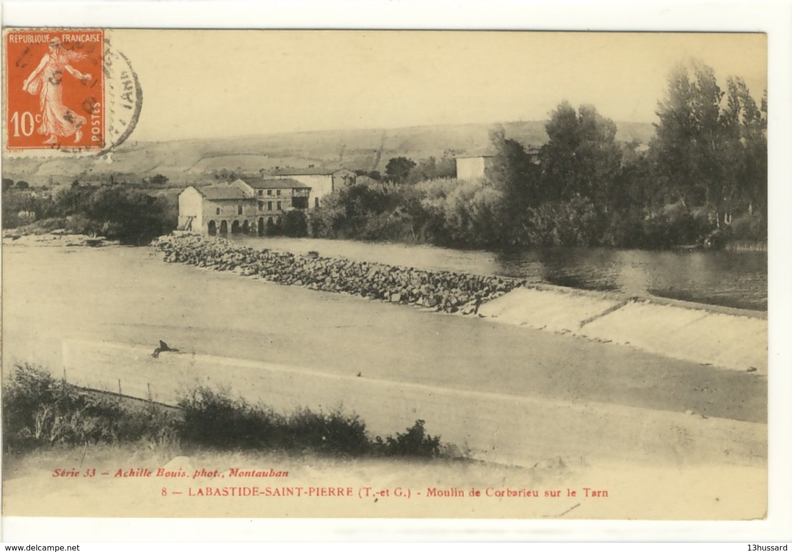 Carte Postale Ancienne Labastide Saint Pierre - Moulin De Corbarieu Sur Le Tarn - Labastide Saint Pierre
