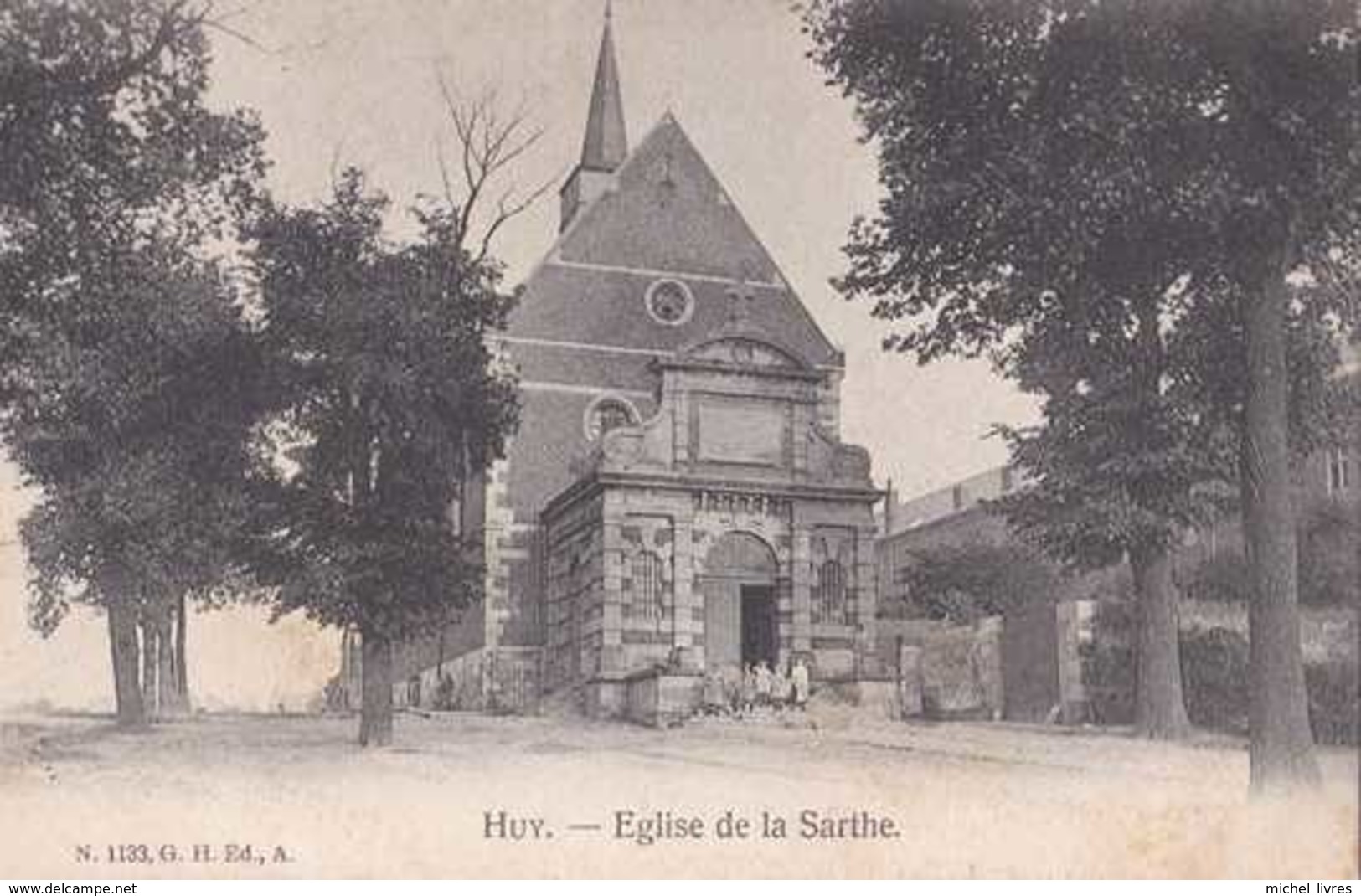 Huy - Eglise De La Sarthe - Circulé En 1907 - Animée - BE - Huy