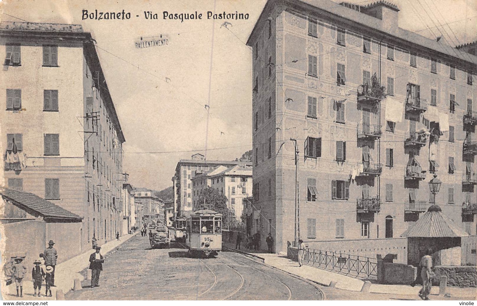 PIE-Z-LOT.SDV-19-6754 : BOLZANETO  VIA PASQUALE PASTORINO. TRAMWAY. - Autres & Non Classés