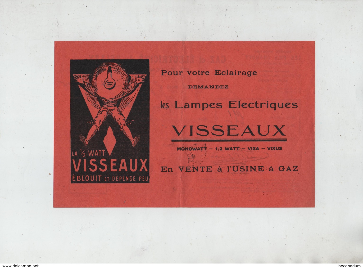 Visseaux Gaz Electricité Belley 1925 Peysson Pollieu Fils Charvet - Pubblicitari